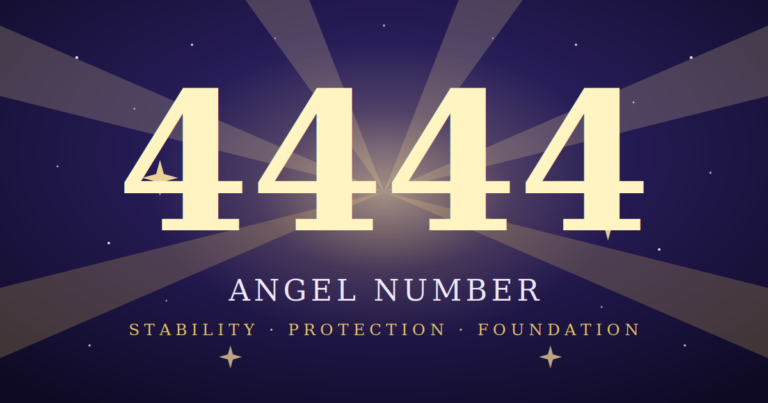 This image describe the meaning of 444 angel number