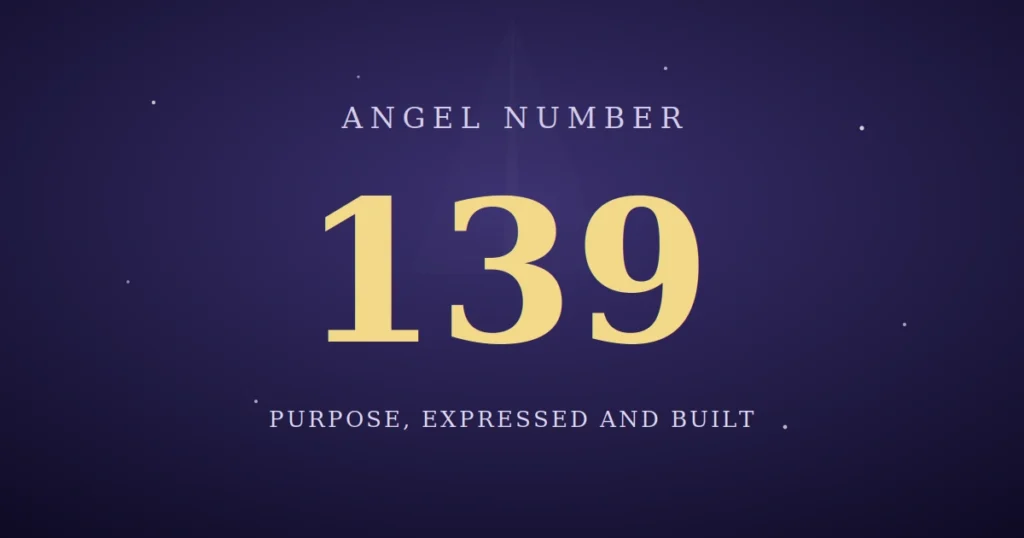 139 angel number meaning