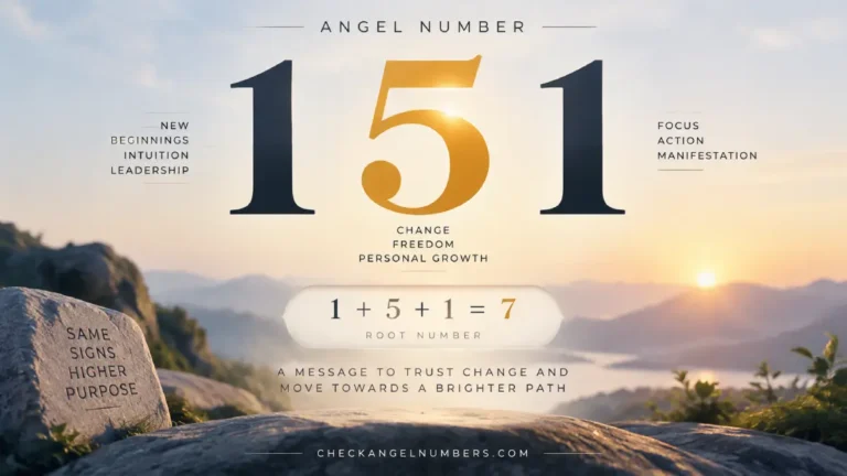 151 angel number meaning with 1-5-1 numerology and root number 7