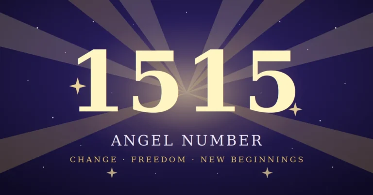 1515 angel number meaning, glowing golden 1515 with divine light