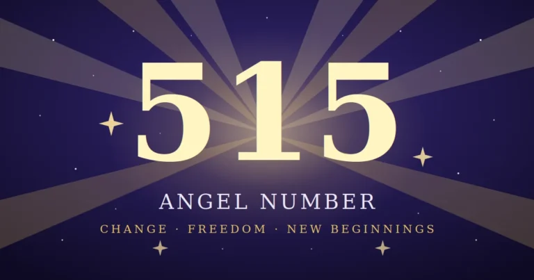 515 angel number meaning, glowing golden 515 with divine light