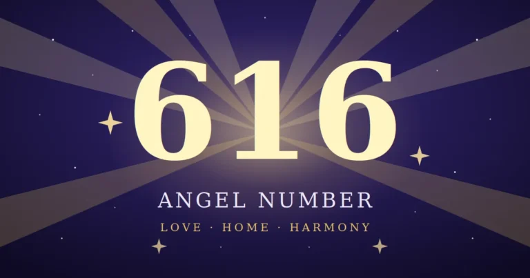 616 angel number meaning, glowing golden 616 with divine light