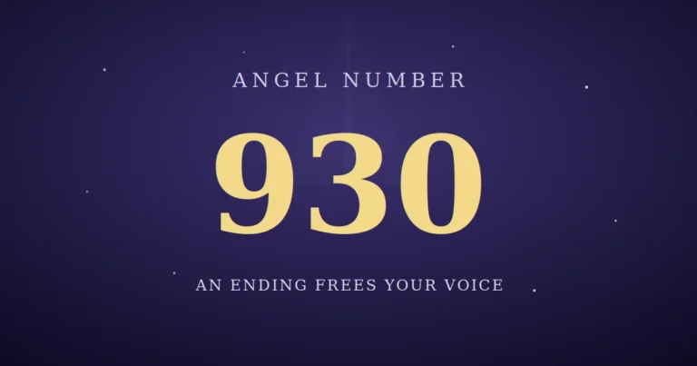 930 angel number meaning