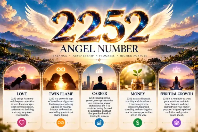 2252 angel number meaning for love twin flame career money and spiritual growth