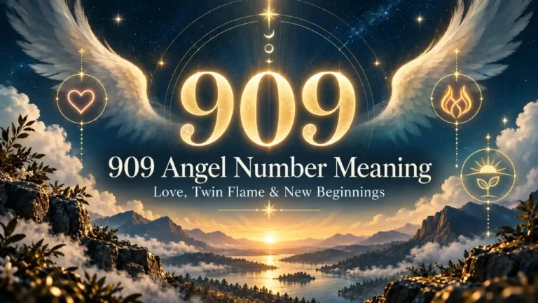 909 angel number meaning for love, twin flame and new beginnings